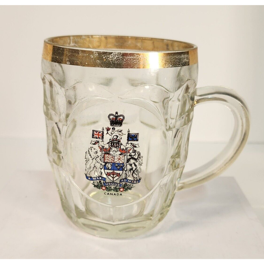 Rare Ravenhead Dimpled Glass Beer Mug - Made In England (G2)